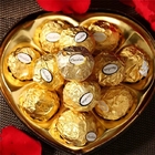 Boîte-cadeau 16pcs en forme de coeur de chocolat de coeur du double T16
